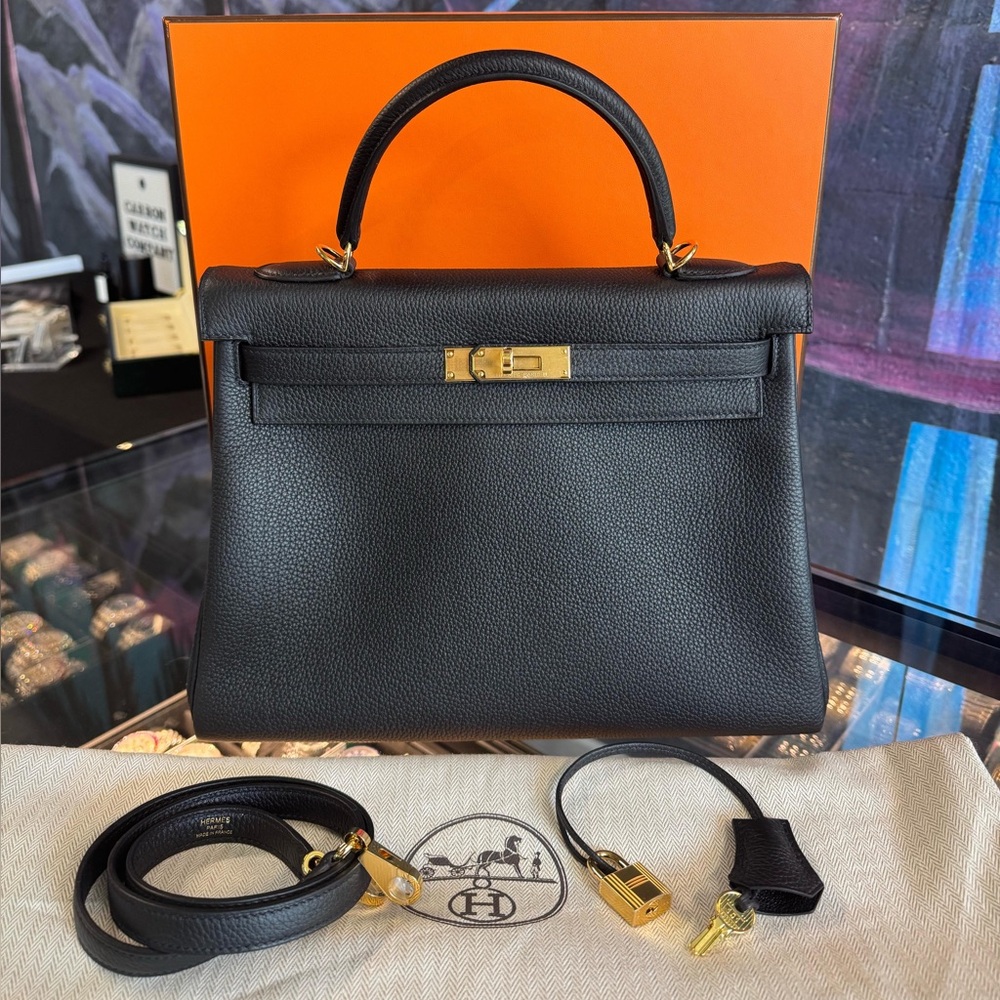 Kelly 32 Black with Gold Hardware 2025